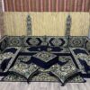 U Shaped Majlis Sofa Floor Seating Set - Navy